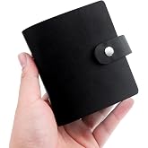 52 Pockets Mini Photo Album Book 2x3 for Instax Mini Picture(Black, 1 Pack) | Pocket-Size, PU Leather Cover, Snap Closure, Acid-Free Pages, Fits Polaroid Hi-Print 2x3, Kodak Mini Prints &amp; ZINK Photos