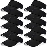 Gabotrie 10 Pcs Sun Visor Hats,Adjustable UV Protection Caps,Unisex Visors,Empty Top Sun Visor Cap for Beach Tennis Baseball