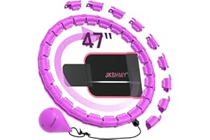 JKSHMYT Smart Weighted Fit Hoop Plus Size for Adults Weight Loss, Hula Circle-2 in 1 Infinity Fitness Hoop, 24 Links Detachab