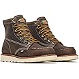 Thorogood American Heritage 6” Moc Toe Work Boots for Men - Soft Toe, Premium Full-Grain Leather with Slip-Resistant Wedge Outsole and Comfort Insole; EH Rated