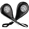 Nicunom 2 Pack Taekwondo Kick Pads, Durable Striking Pad Target TKD Karate Martial Arts Strike Targets Kickboxing Training, Black