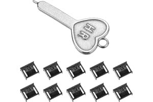 MECCANIXITY 10pcs Port Blocker Locking USB Port/Dust PC Blocker with Coded Key,Black