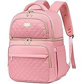 REXMONA Backpack Cooler Lunch Backpack Double Decker Lunch Box,Insulated Backpack Lunch Cooler Bag, Lightweight Leakproof Lunchbox Backpack for Women Men to Travel,Picnic,Hiking,Beach,Camping