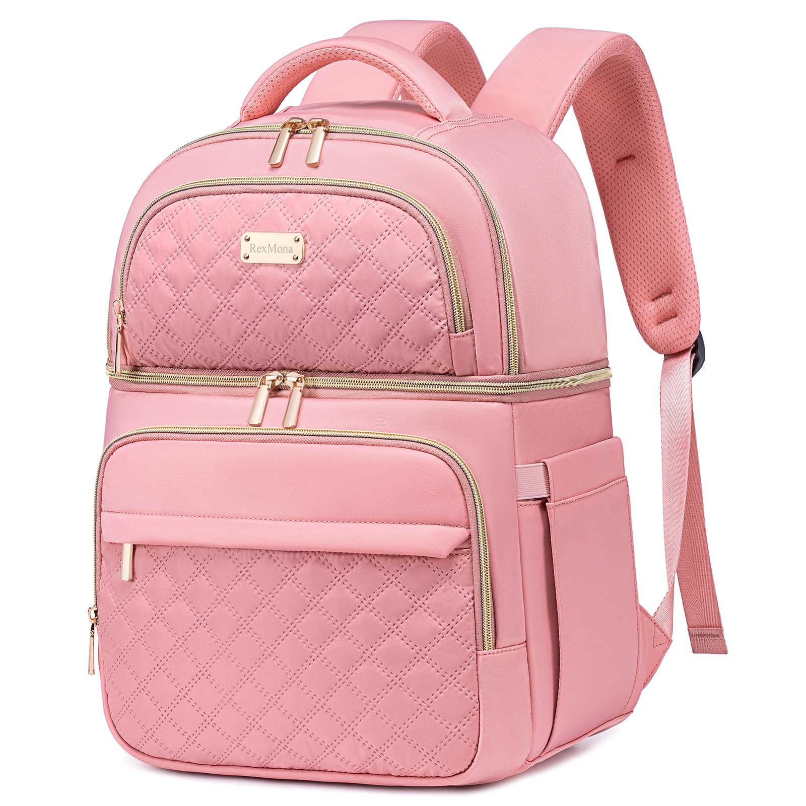 Photo 1 of REXMONA Backpack Cooler Lunch Backpack Double Decker Lunch Box,Insulated Backpack Lunch Cooler Bag, Lightweight Leakproof Lunchbox Backpack for Women Men to Travel,Picnic,Hiking,Beach,Camping