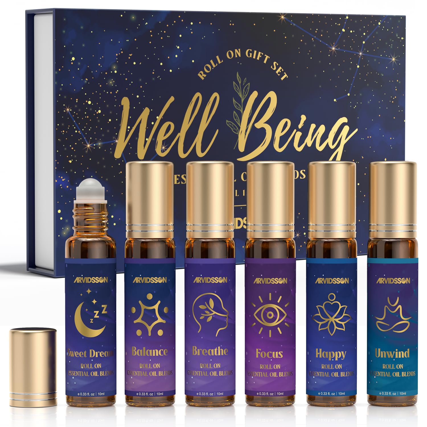 Photo 1 of **********MISSING PARTS*******
ARVIDSSON Essential Oils Roll On Set, Natural Self Care Essential Oil Blends Gift for Women - Sweet Dream, Unwind, Breahte, Balance, Focus, Happy, Aromatherapy Oil Roller for Body, Massage