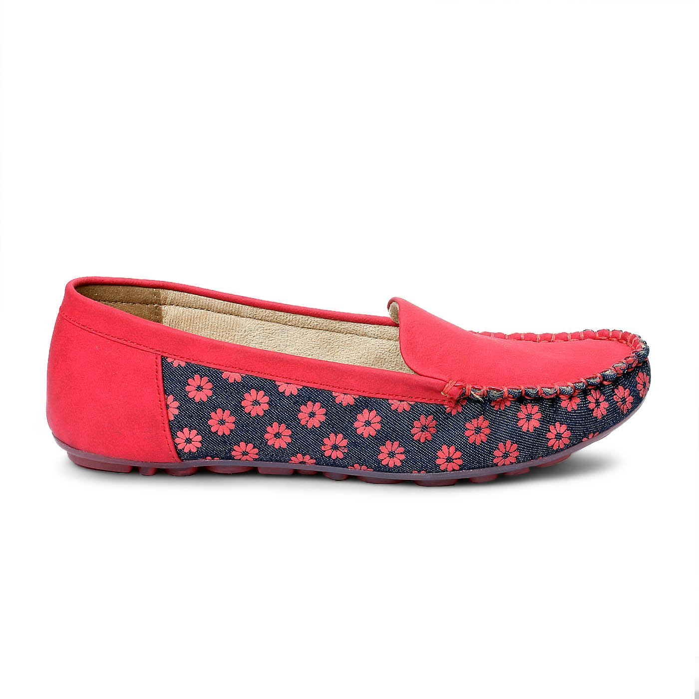 meriggiare women red synthetic loafers