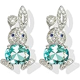 Easter Earrings for Women Spring Bunny Rabbit Egg Stud Earrings Jewelry Easter Basket Stuffers Dresses Outfit Accessories