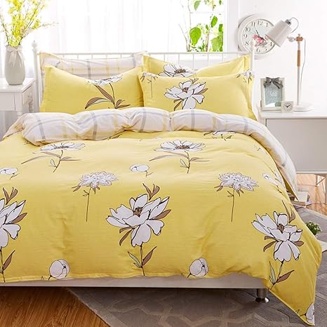 WSZZY Baumwoll-Twill-Print, AB-Version (Bettbezüge*1, Bettwäsche, Kissenbezüge * 2), Einzel-Doppel, Jahreszeiten, Heidi, 5ft