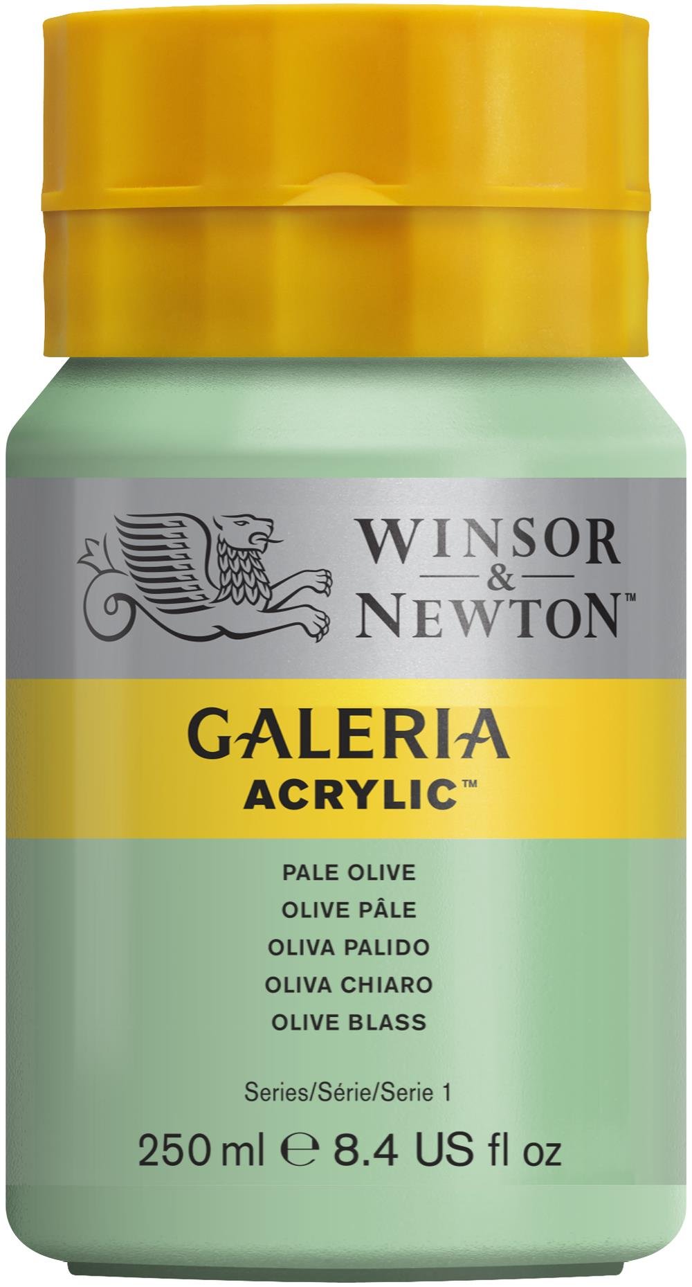 Winsor & Newton Series 1 250ml Bottle Galeria Acrylic Colour with Nozzle Cap - Pale Olive