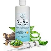 Nuru Massage Gel (8.45 fl oz) | Water-Based | Paraben & Glycerine Free | Formulated with Natural Seaweed, Green Tea, Liquorice Extract, Vitamin B5, & Organic Aloe Vera