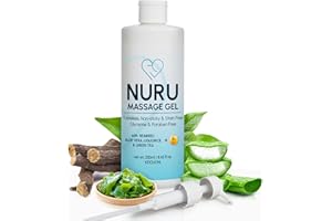 EROTICGEL Nuru Massage Gel (8.45 fl oz) | Water-Based | Paraben & Glycerine Free | Formulated with Natural Seaweed, Green Tea, Liquorice Extract, Vitamin B5, & Organic Aloe Vera