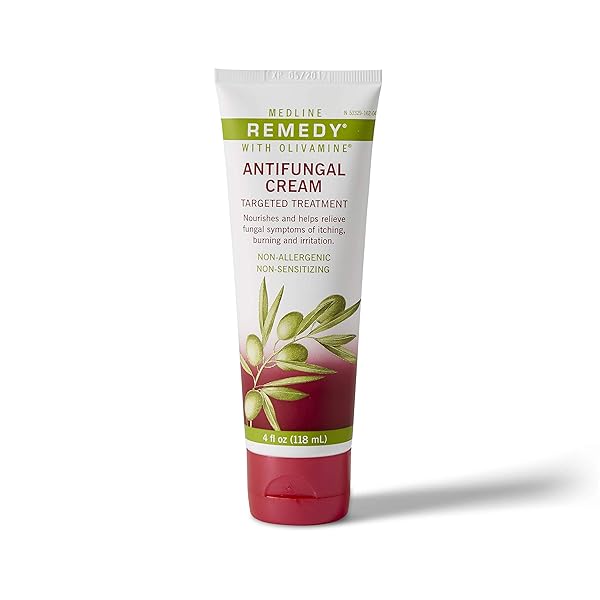 MEDLINE REMEDY OLIVAMINE ANTIFUNGAL CREAM, WHITE, 4 FL OZ