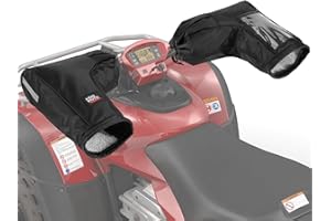 KEMIMOTO ATV Gloves, Touch-Friendly Bag/Front Wind-Breaking Guard Motorcycle Snowmobile Handlebar Mittens Compatible with Sportsman Scrambler FourTrax Grizzly Snowmobile Bicycle