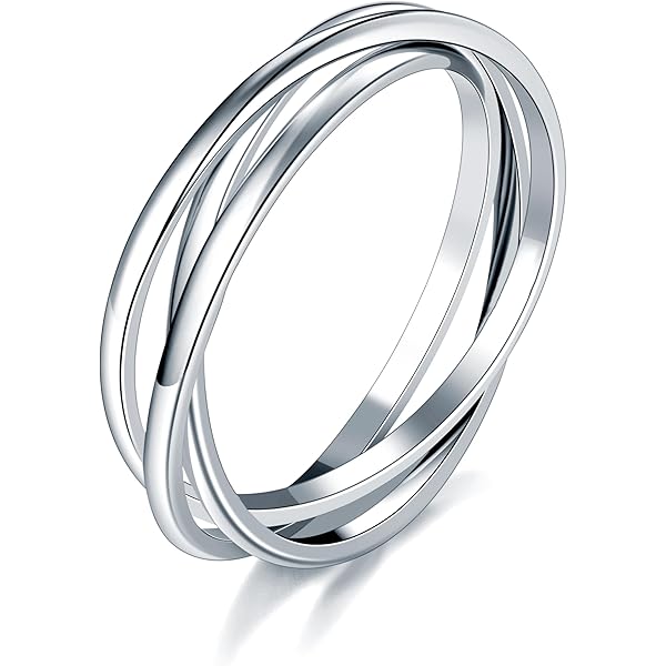 Amazon.com: BORUO 925 Sterling Silver Ring, Fidget Ring Anxiety