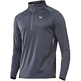 NORTHYARD Quarter Zip Pullover Men Running Shirt Long Sleeve Moisture Wicking Quick Dry Athletic Workout Shirts