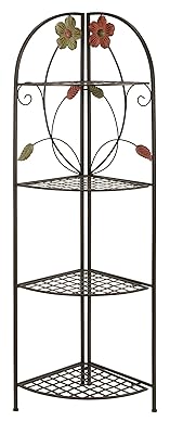 Deco 79 63066 Metal Corner Rack, 22 by 64-Inch (Renewed)