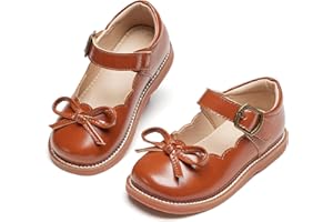 Kolan Todder Little Girls Oxford Shoes Mary Jane T-Strap School Uniform Party Dress Flat Shoes