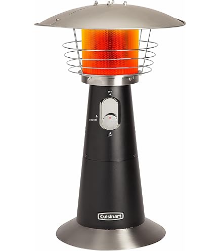 SUNHEAT Classic Umbrella Design Portable Propane Patio Heater with Drink Table, Stainless Steel : Patio, Lawn & Garden