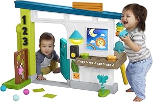 ​Fisher-Price Baby & Toddler Learning Toy Laugh & Learn Ultimate Playhouse with Smart Stages & 9 Accessories for Ages 6+ Mont