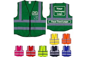 Custom Safety Vest for Men with Pockets Construction Vest High Visibility Reflective Vest Hi Vis Vest Safety Vests