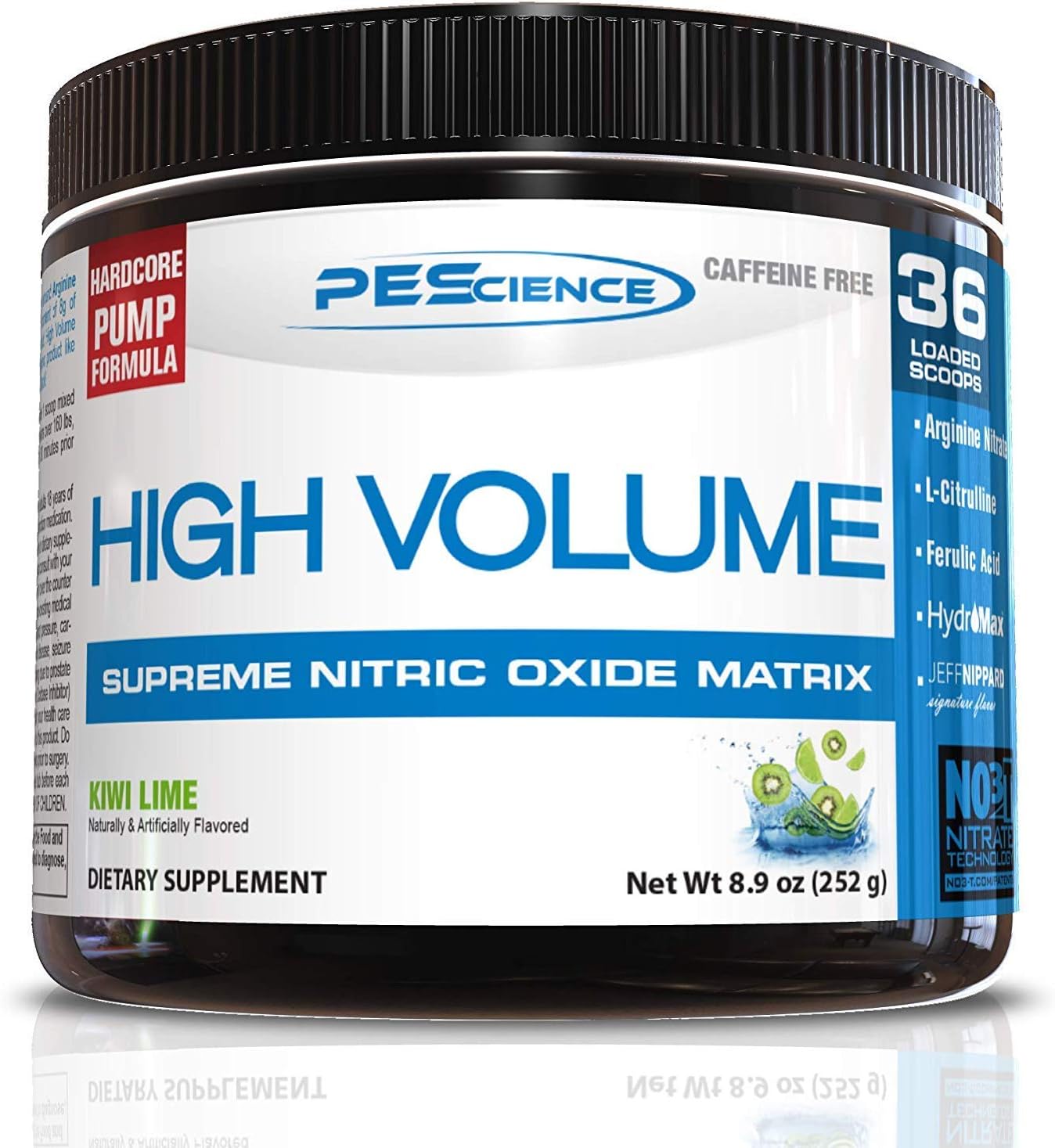 PEScience High Volume Nitric Oxide Booster Pre Workout Powder with L Arginine Nitrate, Green Apple, 36 Scoops, Caffeine Free: Health & Personal Care
