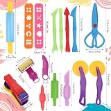 nuoshen 46 Pcs Clay Dough Tool Kit Plastic Modelling Tools Set view 2