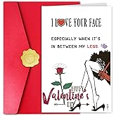 Kalamiao Funny Valentines Day Card for Boyfriend Husband, Happy Valentine’s Day Card from Girlfriend Wife, I Love Your Face