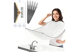 SHOWVIGOR 5-Piece Eyebrow Razor with White Bib Kit for Men & Women - Christmas Day Gift Professional Precision Brow Shaper