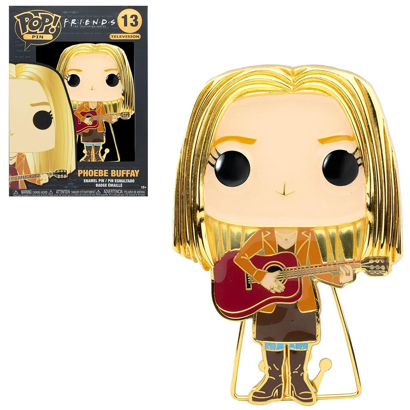 Funko Funko Pop! Enamel Pins: Friends - Phoebe Buffay Guitar - Cute Collectable Novelty Brooch - for Backpacks & Bags - Gift Idea - Official Merchandise - TV Fans