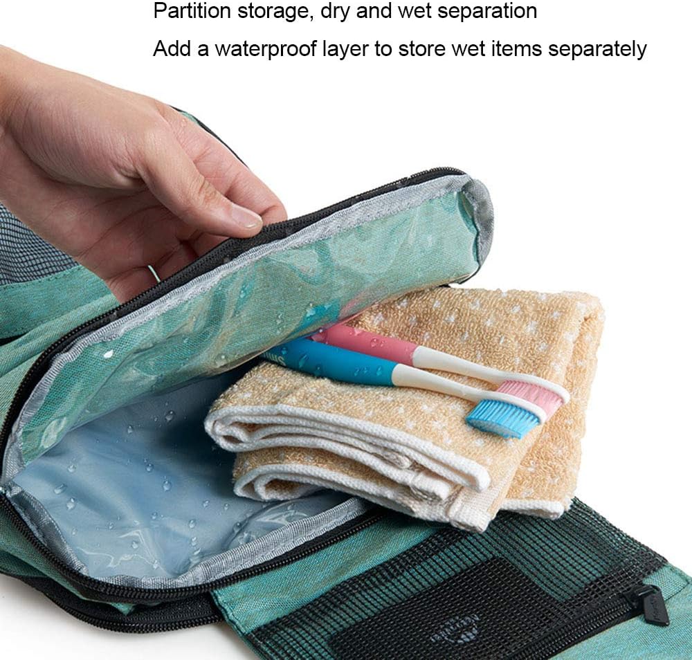 NATUREHIKE Toiletry Bag Travel Bag with Hanging Hook, Water-resistant Makeup Cosmetic Bag Travel Organizer