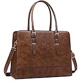 Laptop Bag for Women Leather Work Tote 15.6 Inch Laptop for Computer Messenger Bag Waterproof Briefcase Business Office Professional Large Capacity Handbag Shoulder Teacher Nurse Bag
