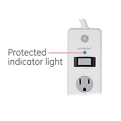 GE 6-Outlet Surge Protector, 2 Pack, 4 Ft Extension
