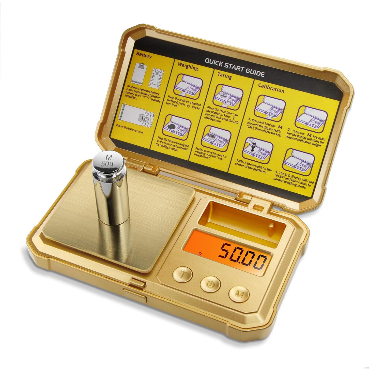 Fuzion Gram Scale 200g/0.01g, Gold Scale Steampunk 24K, Digital Pocket
