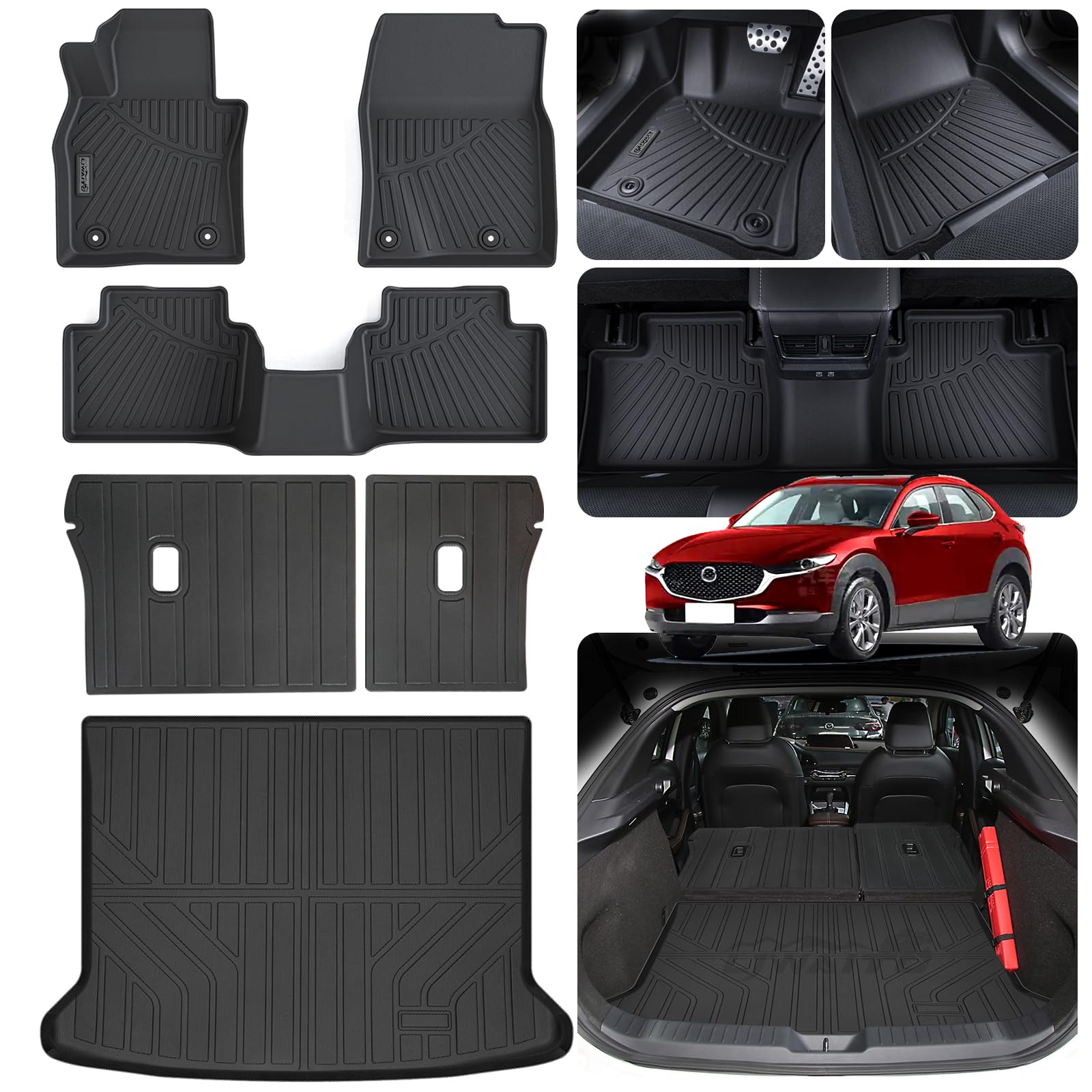 LJWAITO Floor Liners & Cargo Liners & Backrest Mat