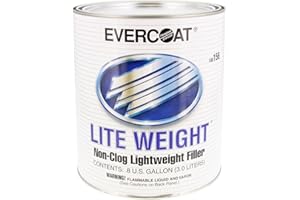 Evercoat Lite Weight Body Filler - Clog-Free Body Filler for Aluminum, Fiberglass & More - 128 Fl Oz