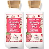 Bath & Body Works Bath and Body Works Super Smooth Body Lotion Sets Gift For Women 8 Oz -2 Pack (Strawberry Pound Cake)