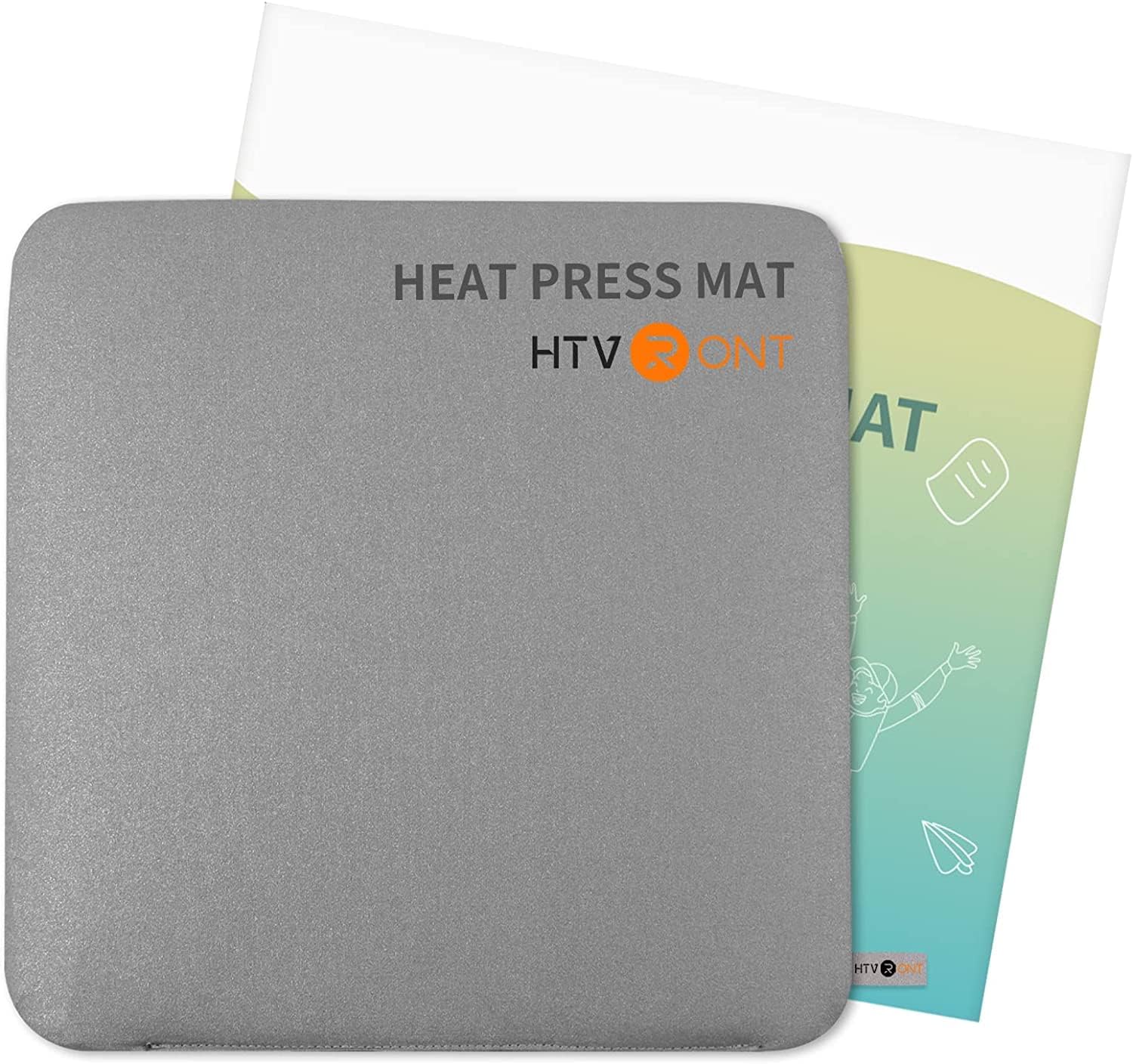 HTVRONT Heat Press Mat Compatible with Cricut Cutting Machine, 11.5"x11.5" Heat Press Pad for Craft Vinyl Ironing Insulation Transfer, Double Sided Applicable Mat