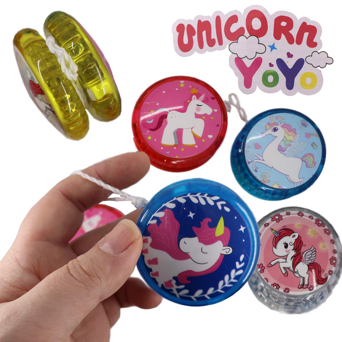 JONOTOYS JoJo Unicorn LED Light Flashing Colourful 5 cm Motifs Party Bag Tombola Children's Birthday Party