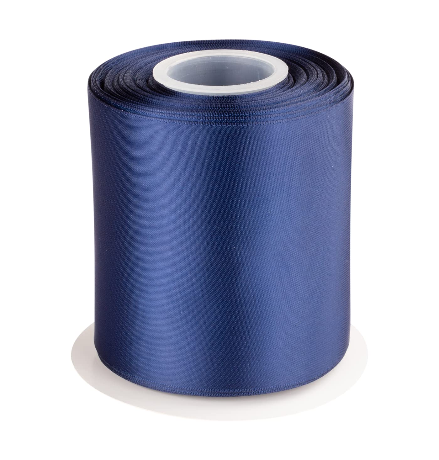 Double Faced Satin Ribbon, 100mm X 22M, Solid Polyester Craft Ribbon, Perfect for Gift Wrapping, Crafts, Wedding Party Ceremony Decoration, Floral Arrangement, Sewing (Navy)