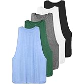 Ullnoy Workout Tank Tops for Women Running Muscle Tanks Sleeveless Loose Fit Gym Yoga Sport Shirts 3-5 Pack