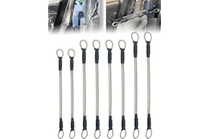 QYRCXX 8 Pcs Extended Door Cables, Heavy-Duty Door Longer Limit Straps for Can Am Defender Doors Accessories & Defender Max, 2022-Present Hd10 Full Doors, Longer Than OEM Cables for Wider Door Opening