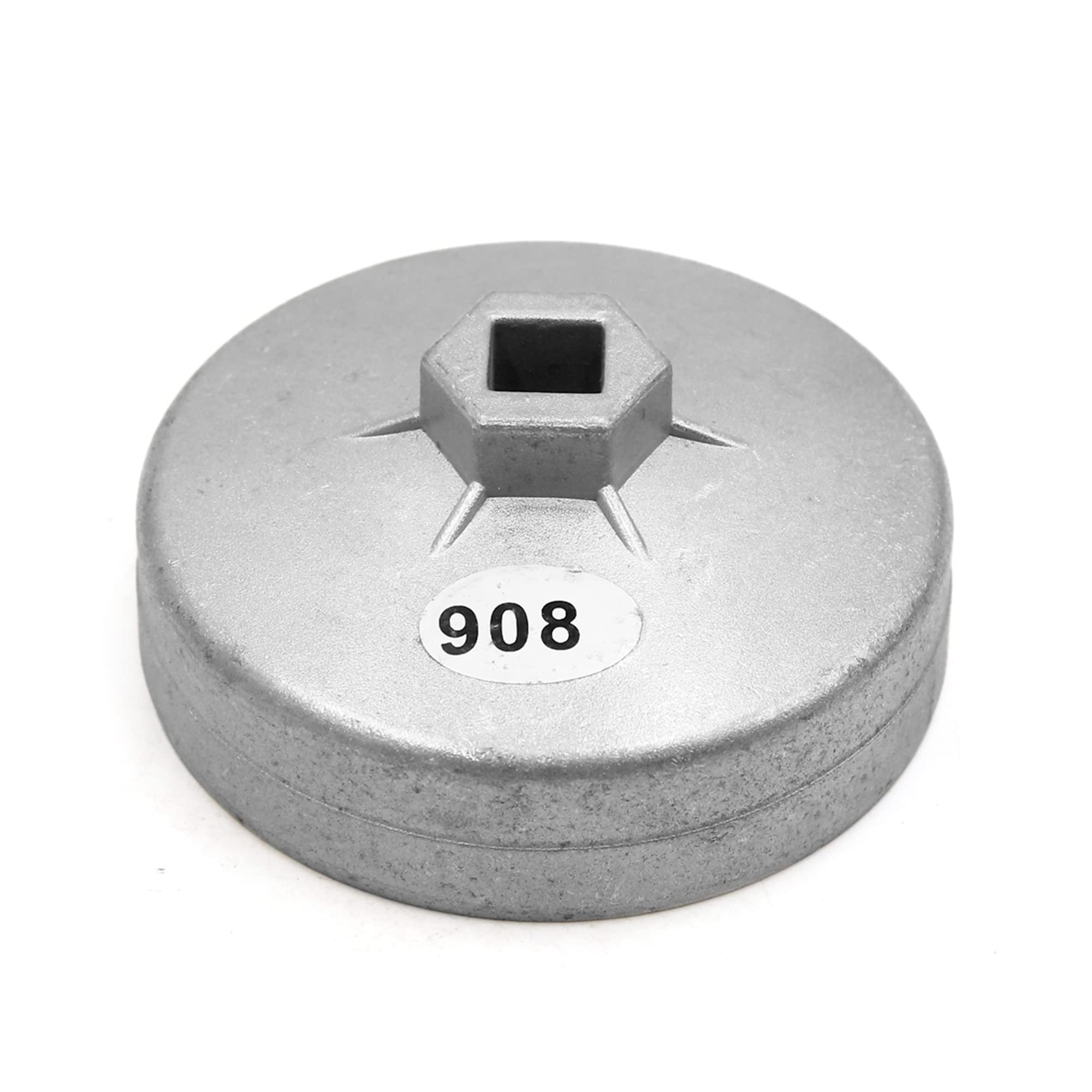 sourcing map 90mm 15 Flutes Metal Car Oil Filter Cap Wrench Socket Remover Tool