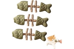 Purrident - Fix Your Cat’s Dental Health, Creative Fish Bone Cat Toy, Fishbone Catnip & Silvervine for Cats, Natural Cat Dent