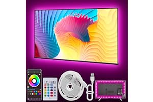 Ledagic Led Lights for TV, 20ft TV Backlight for 32-80 Inch, USB Light Strip with Remote, App Control, RGB Strip Lights Music Sync Color Changing Led Lights for Bedroom, Gaming Accessories