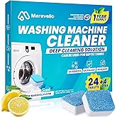 Washing Machine Cleaner Descaler Tablets: Maravello Highly Efficient Laundry Deodorizer - Washer Cleaning Tablets For HE Fron