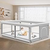 Large Baby Playpen for Babies and Toddlers, Playpen 74×50, Large Baby Play Yards Indoor & Outdoor, Sturdy Safety Baby Play Pe