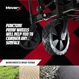 MoverX 70L Festival Trolley, Folding Cart with Wide Wheels, Black view 3