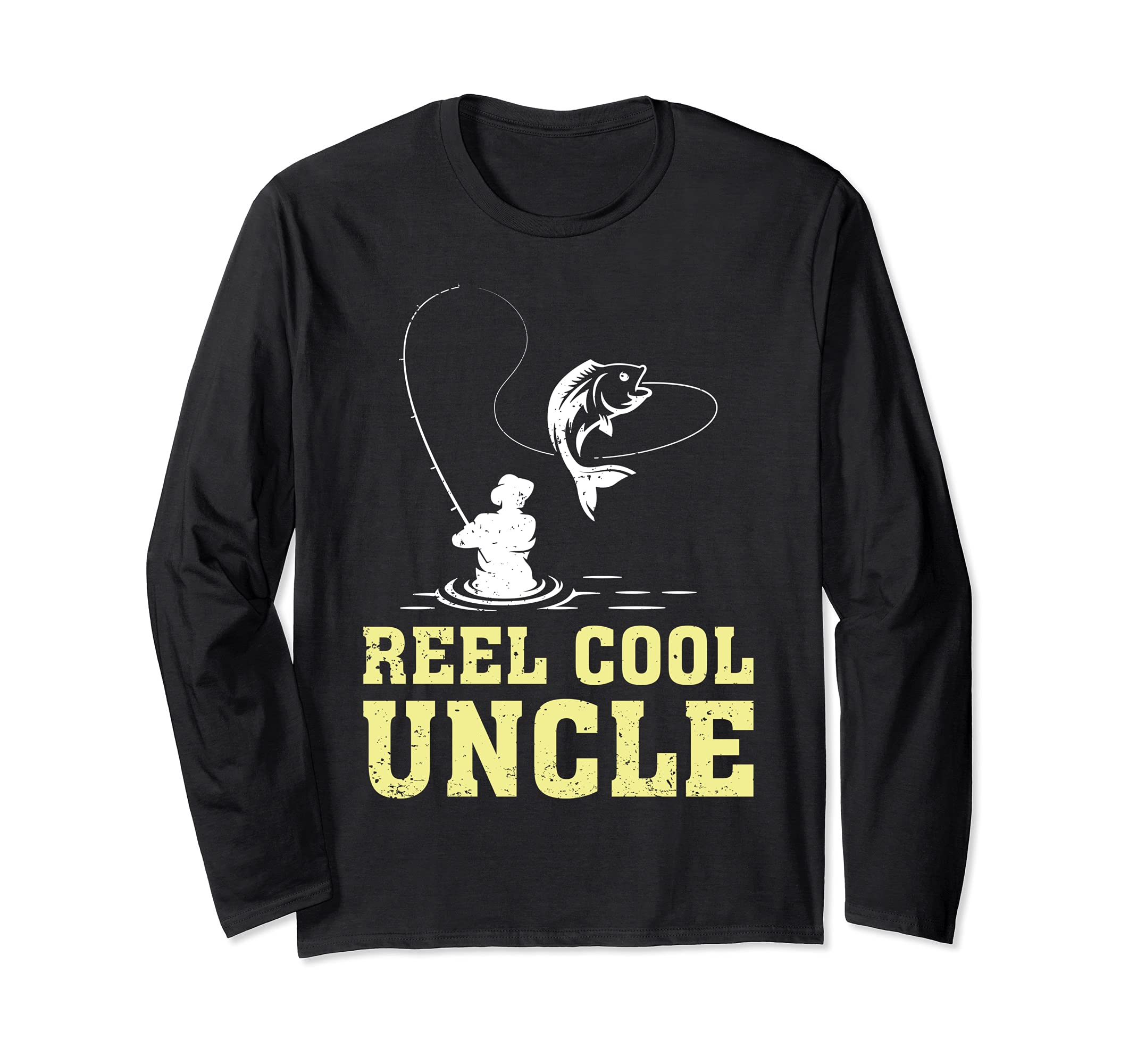 Reel Cool Uncle Loves Fishing Father's Day Long Sleeve T-Shirt