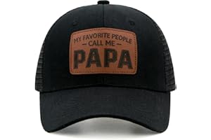 Waldeal Papa Trucker Hat, Adjustable Snapback Dad Hats for Men, Fathers Day Birthday Gifts from Daughter Black