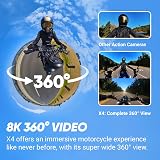 Insta360 X4 Motorcycle Bundle 8K 360 Camera 135 Min Battery 256GB Card view 2